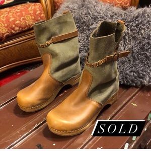 Size 38 Leather Clog Boots